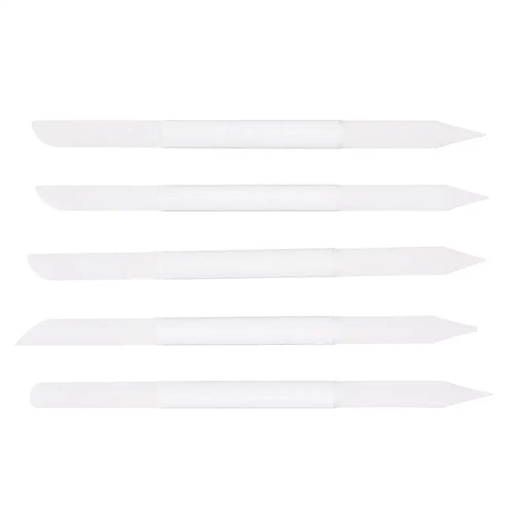 

5Pcs Crystal Glass Nail Files Double Sided Surface Nail Buffer File for Extensions Cuticle Care Travel Friendly Manicure