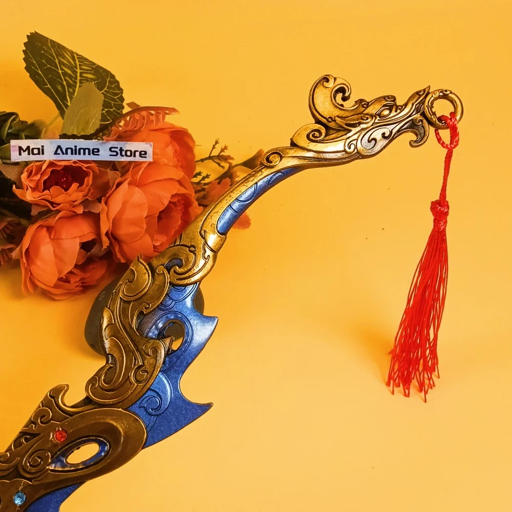 11.6 بوصة معدنية ثلاثة مملكة كاتانا الأصلي الساموراي صابر أنيمي السيف القديم دمشق السيف الحجم الحقيقي اليابانية كاتانا لعبة هدية