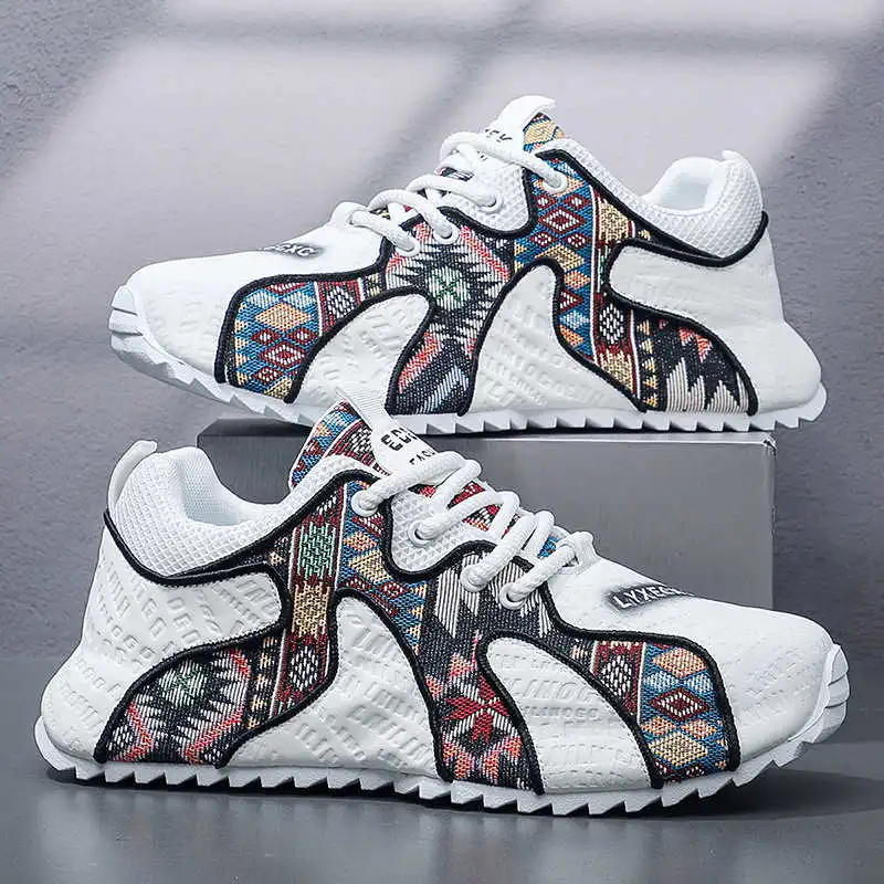 Men's Breathable Canvas Vulcanized Sneakers Non-Slip Lightweight Comfortable Casual Walking Shoes for Outdoor Daily Wear