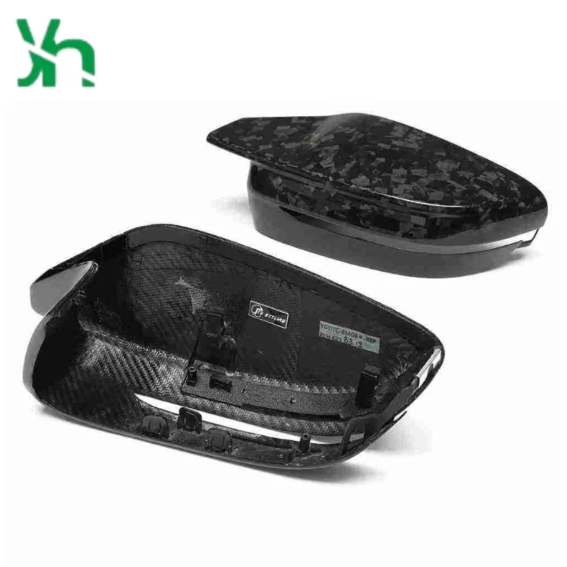 ل BMW G80 G82 G83 G87 G26 G42 I4 M2 M3 M4 2021-2024 RHD غطاء مرآة الكربون الأسود استبدال