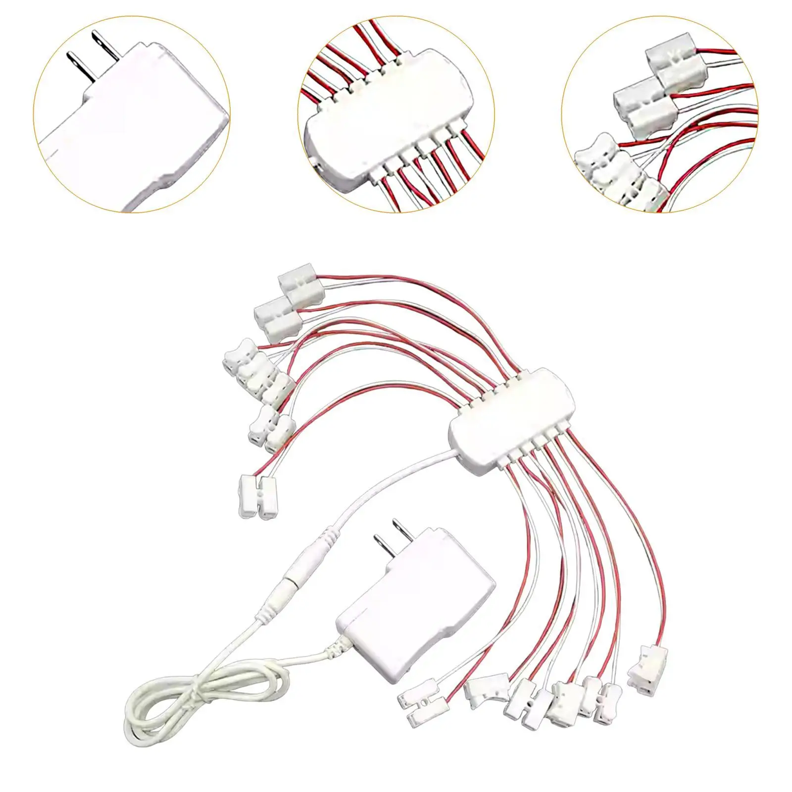 3V 2A Power Supply with 12 Ports US Plug for Hobby Train Miniature Garden Street Light Decorations view 2