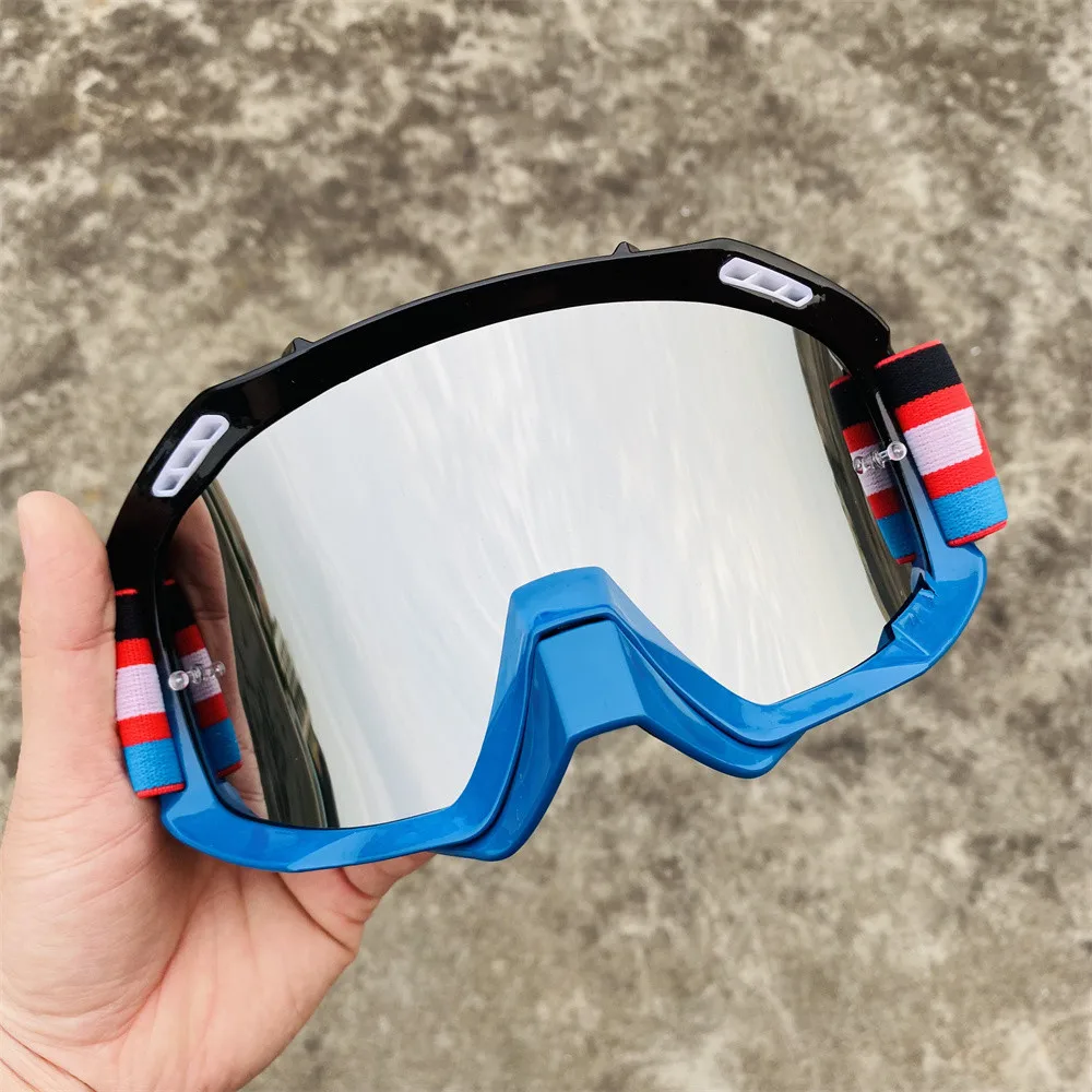 Motocross Goggles Lens Tear Off Film For FOX Goggles Mountain Bike MX ATV Off-Road Racing Glasses Transparent Gold Blue Chrome