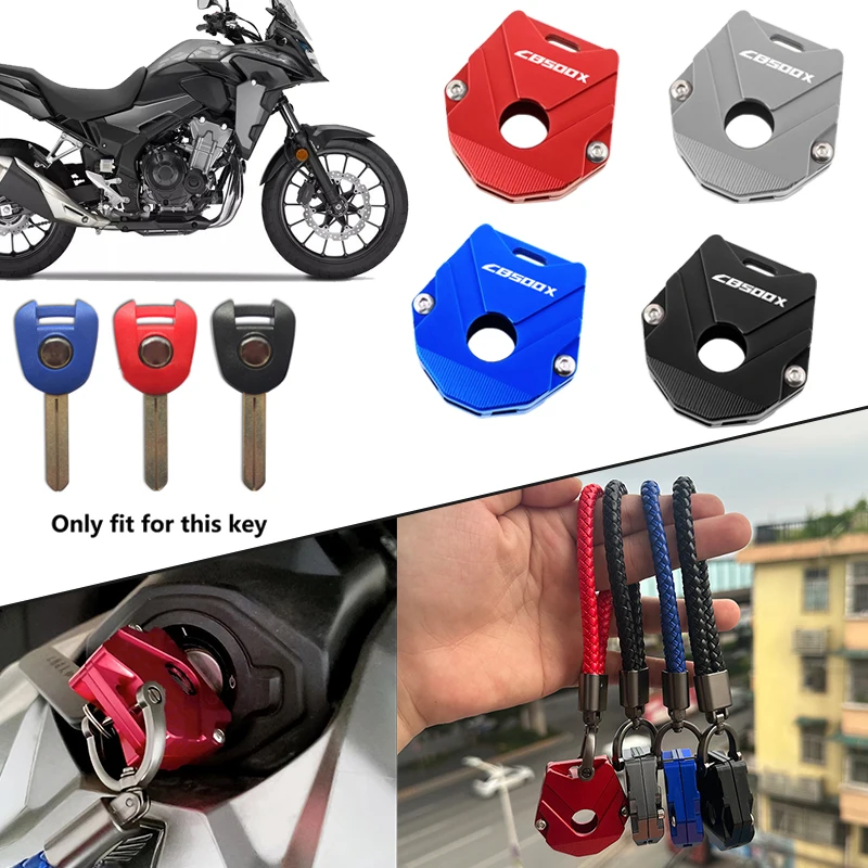 Con logotipo "CB500X" para HONDA CB500X CB500 X CB 500X 2013-2024 2023 funda para llave llavero accesorios CNC para motocicleta