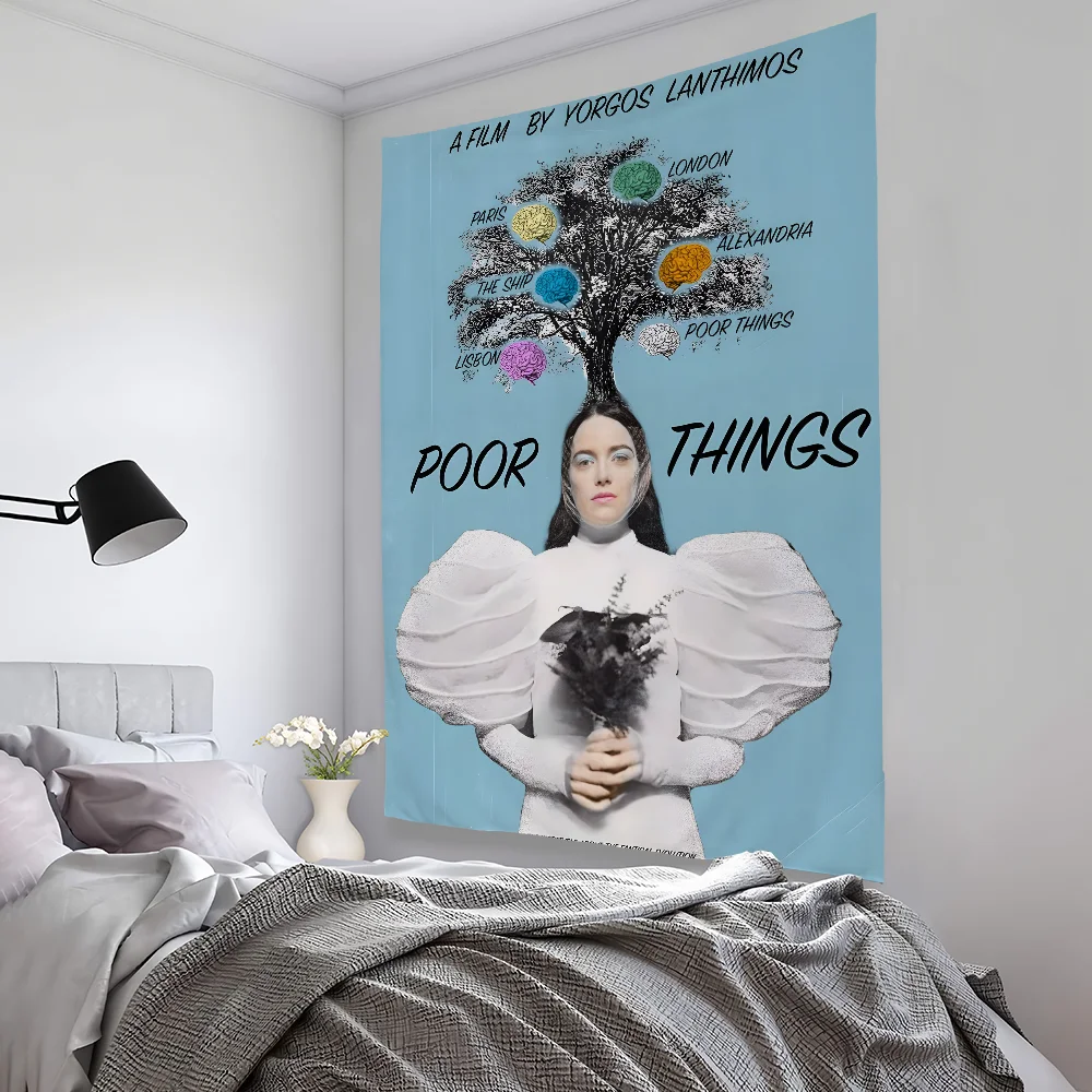 

P-Poor T-Things Movie Cool Tapestry Bedroom Living Bar Outdoor Microfiber Festival Decoration Background Art Banner