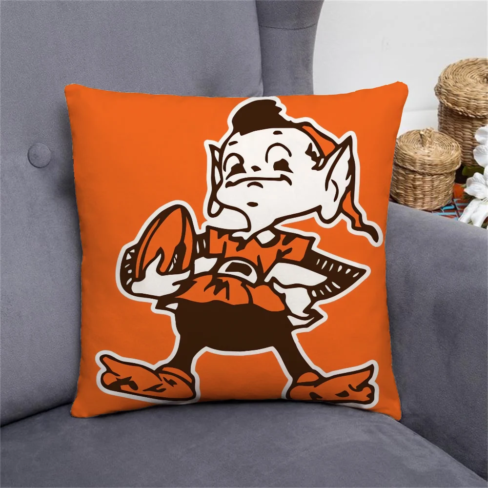 Decorative Pillowcase ClevelandS BrownS Ornamental Pillow Covers Decorative Luxury High Quality Luxury Cushion Cover for Pillows