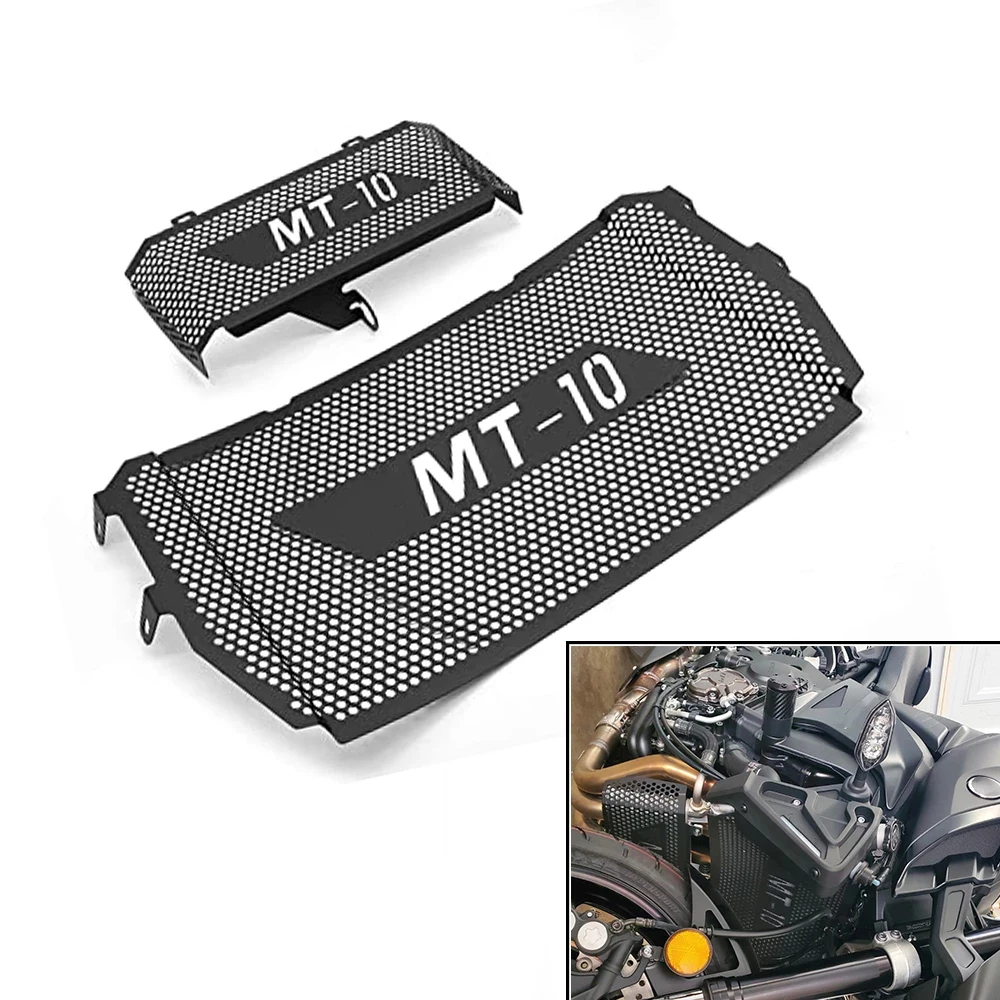 

For Yamaha MT-10 MT 10 MT10 FZ-10 FZ10 FZ 10 2016-2023 Motorcycle Accessories Radiator Guard Grille & Oil Cooler Guard Protector