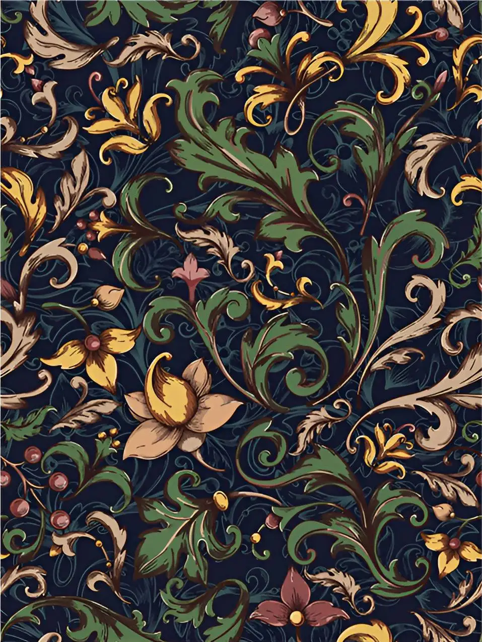 Modern Peel and Stick Wallpapers Baroque Self Adhesive Wallpaper Vintage Floral Removable Contact Paper for Cabinet Drawers