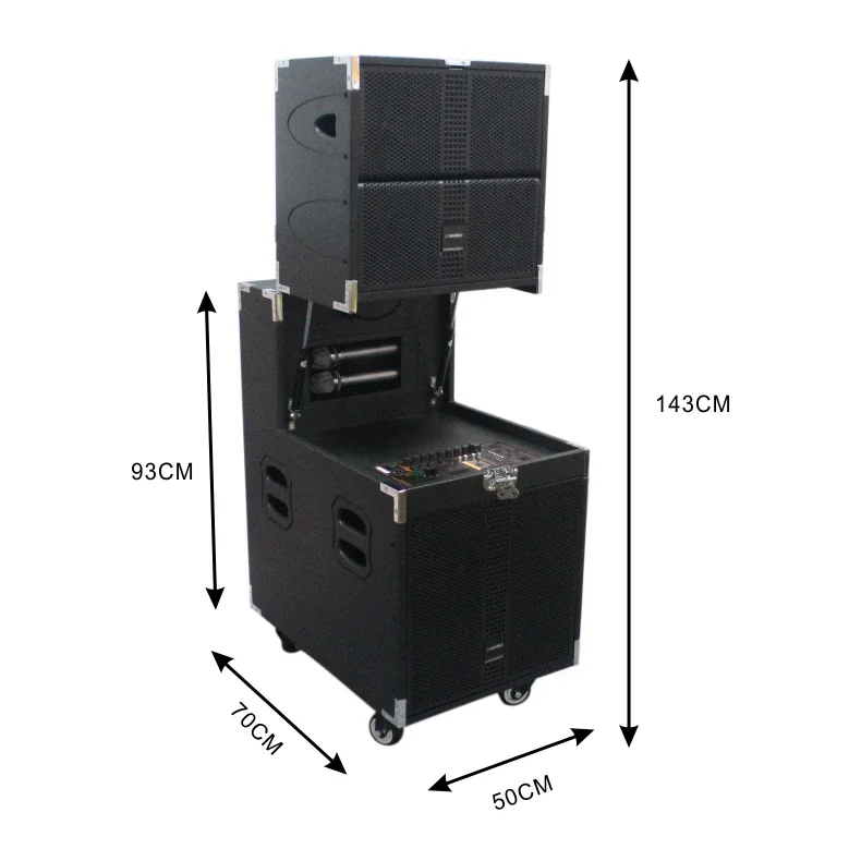 Dynamic sound Portable line array speaker with 5.8G wireless connecting function