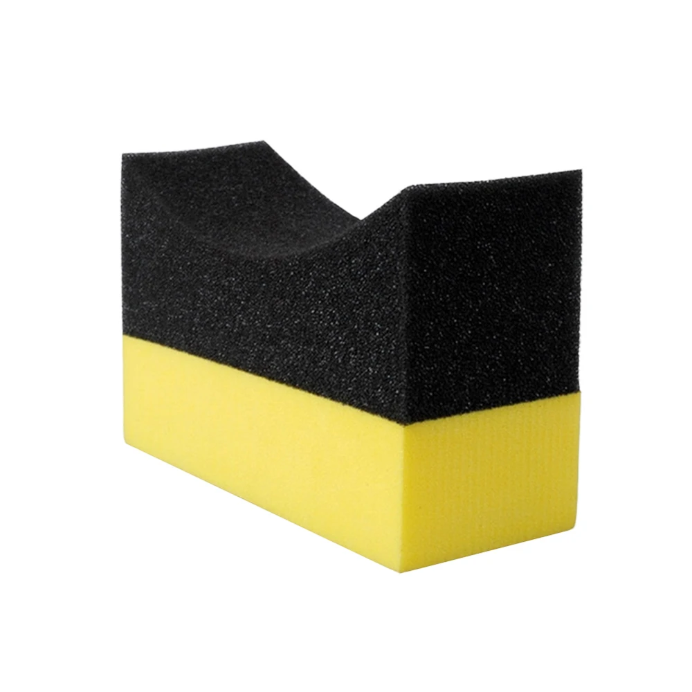 6Pcs Gloss Shine Car Cleaning Sponge Wipe Corner Edge Polishing Sponge Cleaning Sponge Tire Contour Pads Tyre Cleaning Sponge