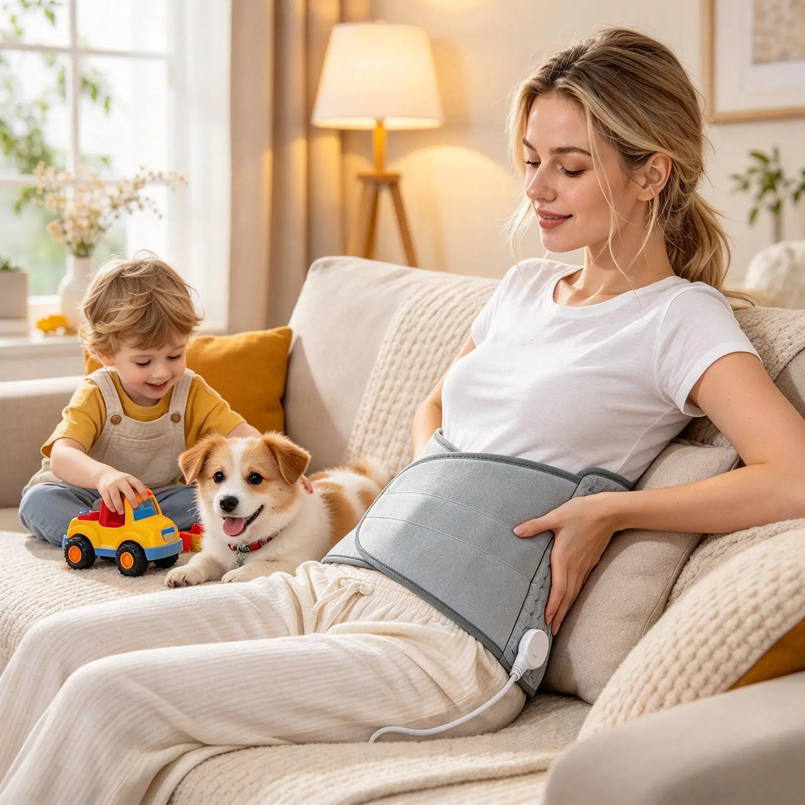 Heated Waist Belly Pad Thermal Waist Belt With 9 Temperature Levels Thermal Heated Belly Belt For Women Adults Parents Grandpa