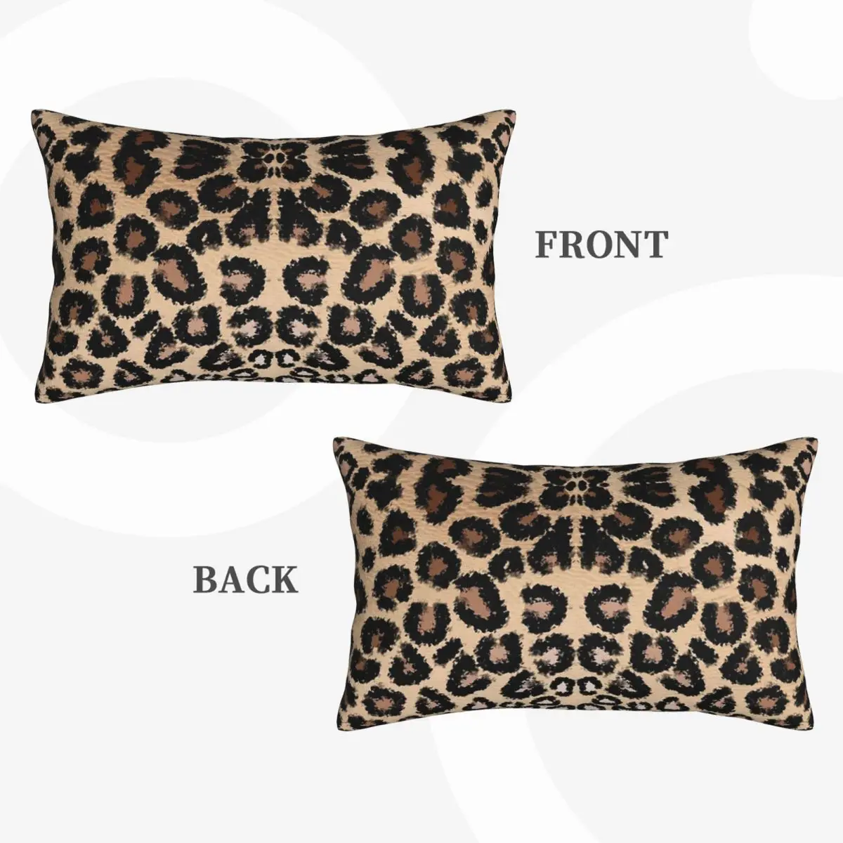 Cheetah Pattern Leopard Texture Print Rectangle Pillowcase Cushion Cover Decorative Bedroom Bed Home Comfort Throw Pillow