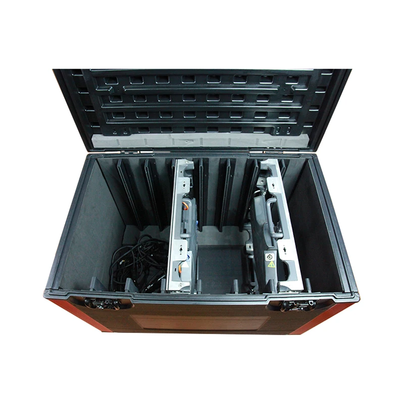 New Design LED Display Plastic Flight case Lockable Flight Cases Double Layer Waterproof with Wheels Stackable