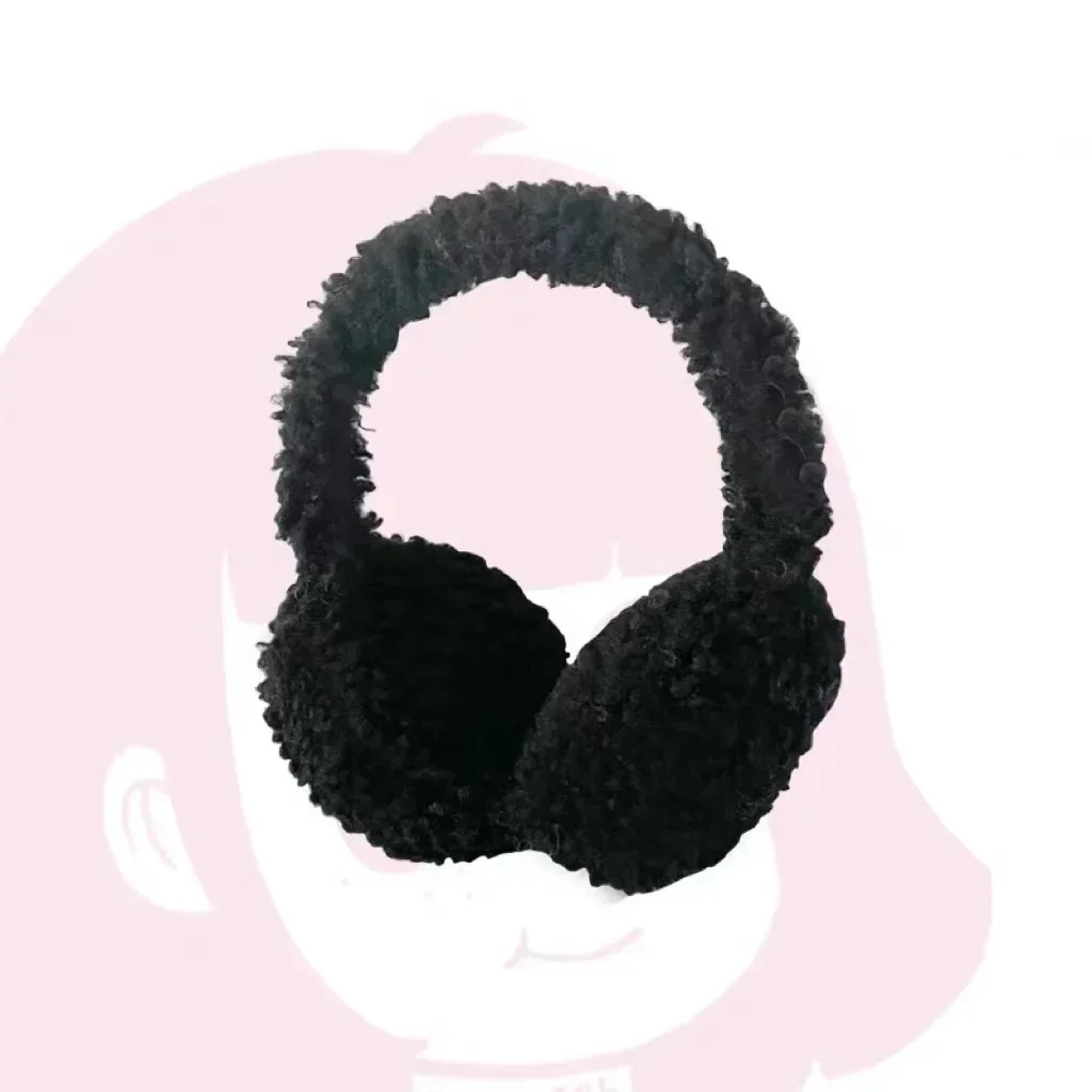 Lambswool Plush Earmuffs Y2K Women Fluffy Earplugs Cold Protection Ear Cover Warm Solid Color Plush Earmuffs Cycling Accessories