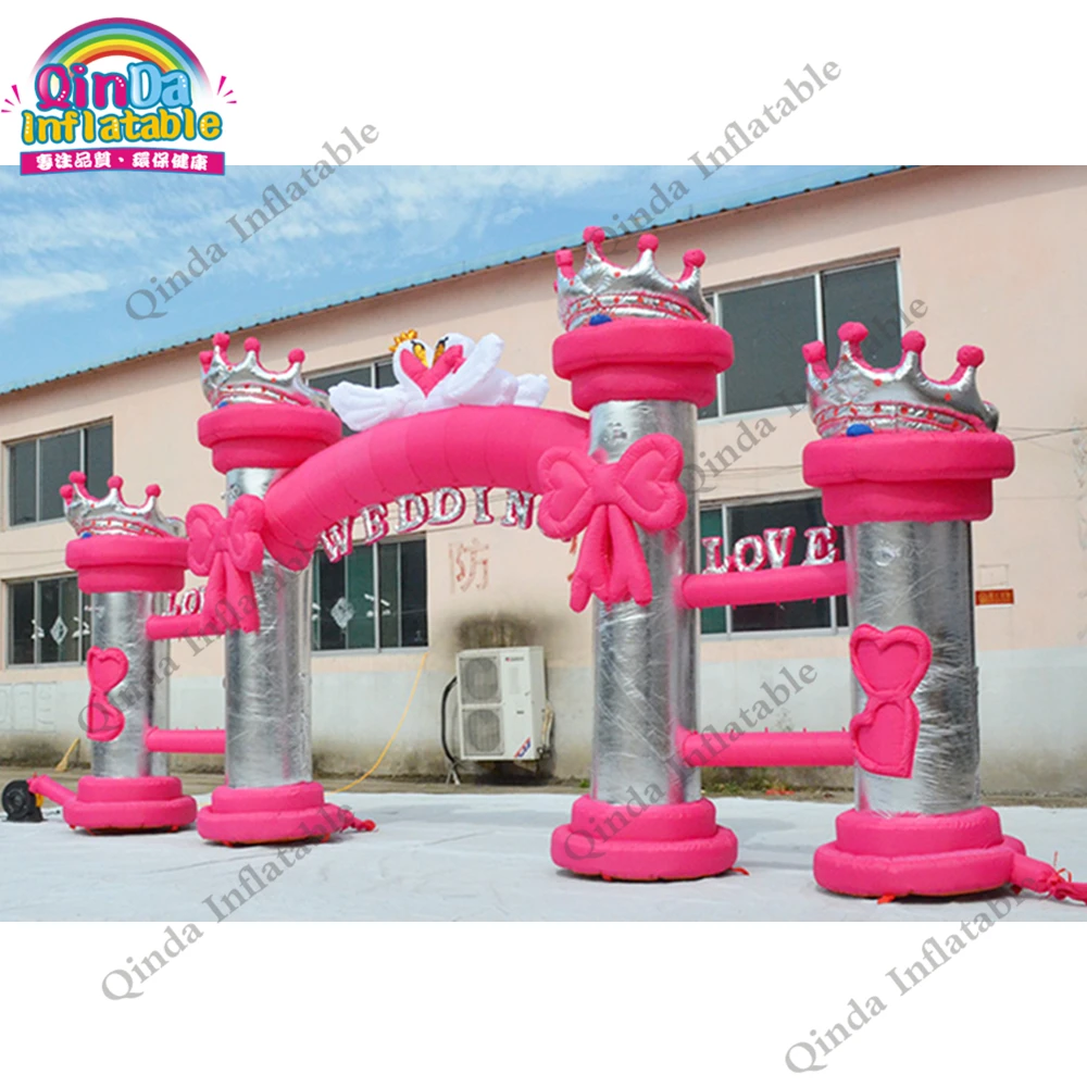 Free Air Blower Inflatable Welcome Archy Gate,8m Inflatable Wedding Arch For Party Event