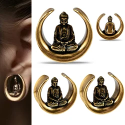 1PC Copper Classic Buddha Pattern Ear Stretchers Plugs Tunnels Piercing Gauges Expander Stretchers Body Piercing Jewelry 8-25mm