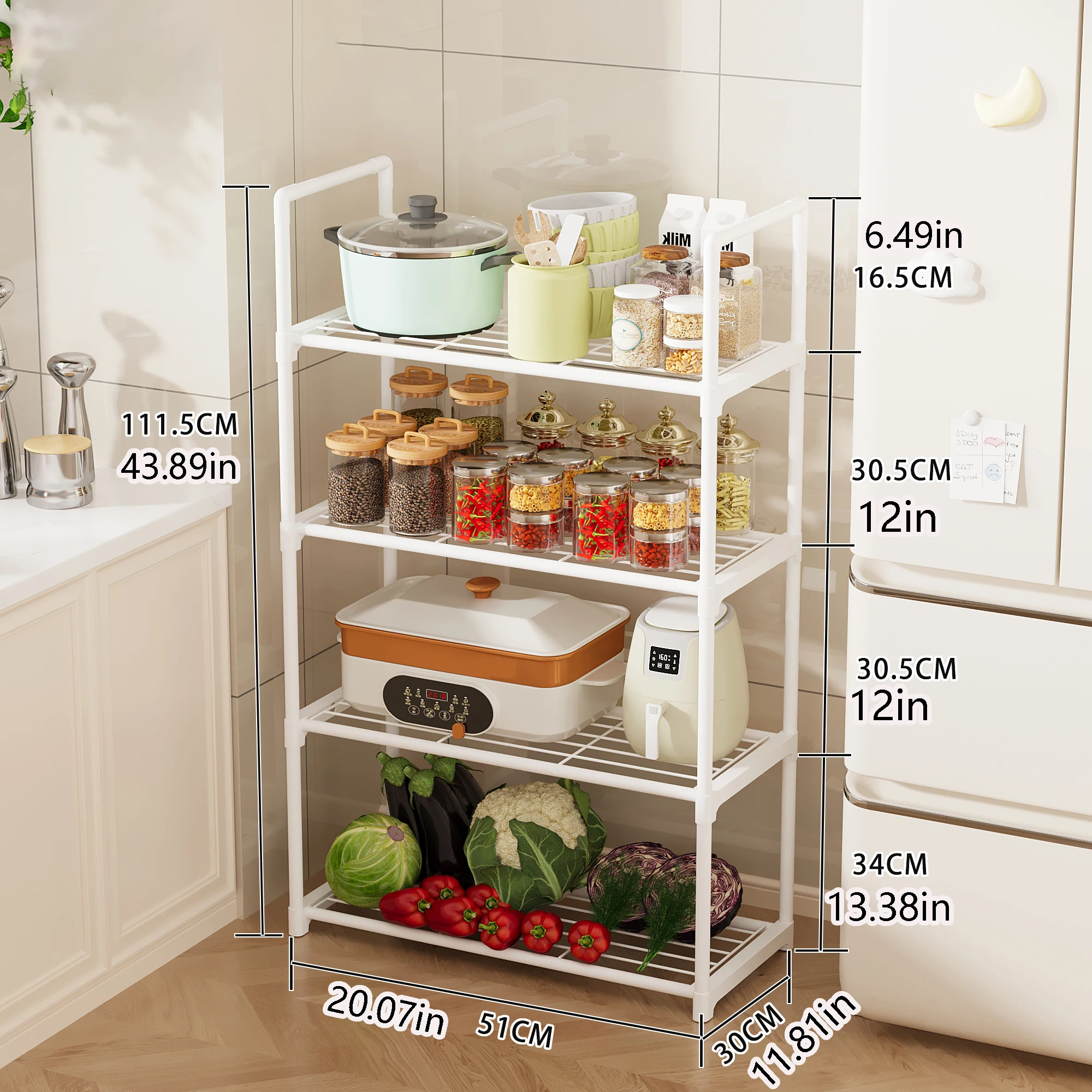 キッチン用床置き収納ラック。冷蔵庫やキャビネットの隣の隙間に - Kitchen Appliances In Store のレビューと価格