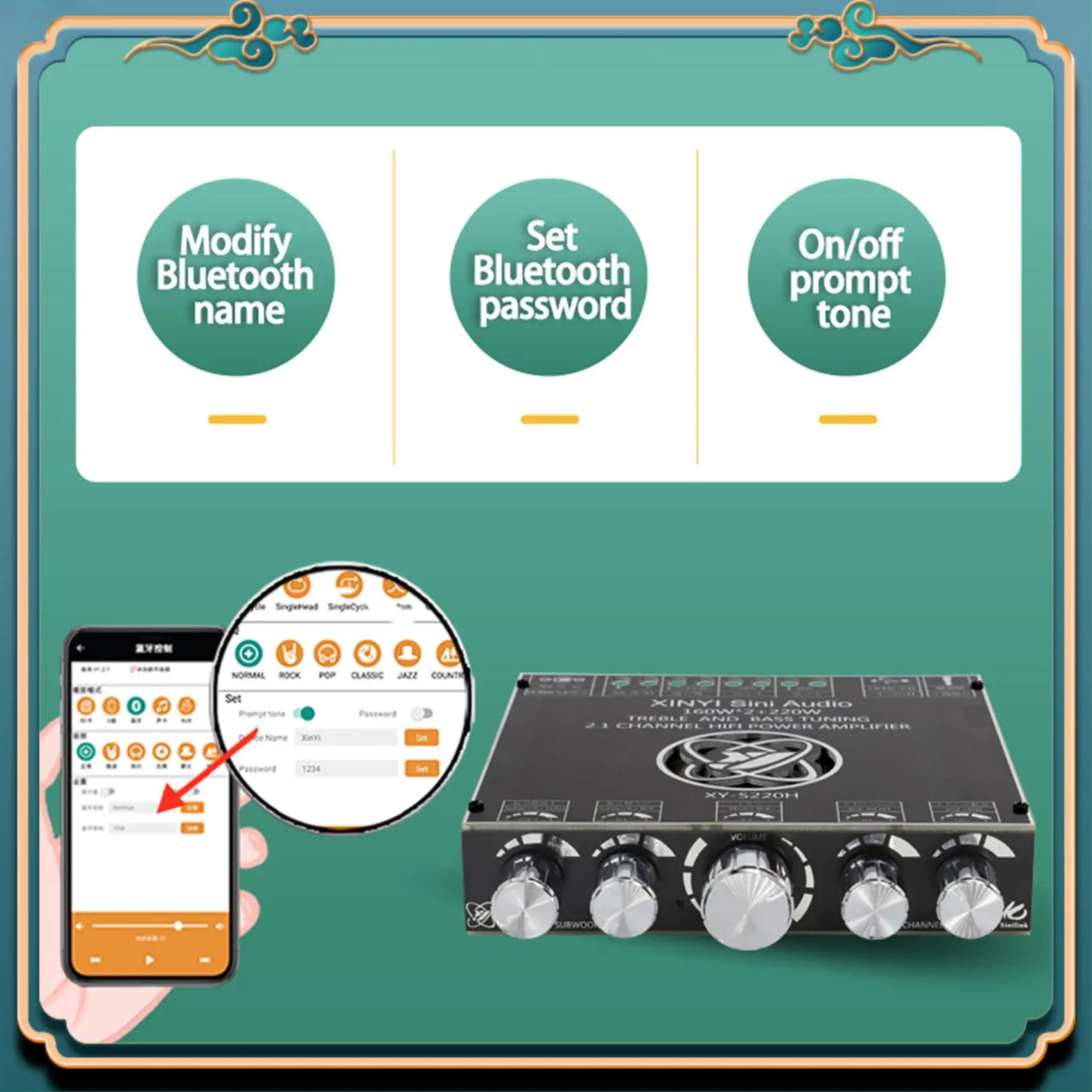 (新品)-XY-S220H 160Wx2+220W パワーアンプボード TDA7498 2.1 デュアルチャンネル Bluetooth 対応 5.1 サブウーファーモジュール