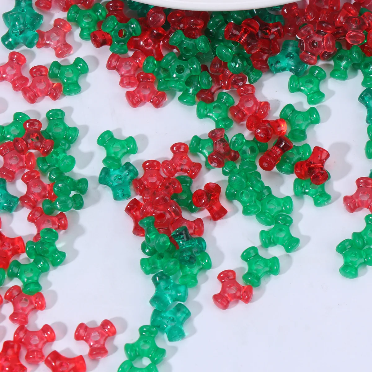 

1000 Pcs Plastic Bead Jewelry Beads Holiday for Making Candy Cane Loose Tiny Craft Unique