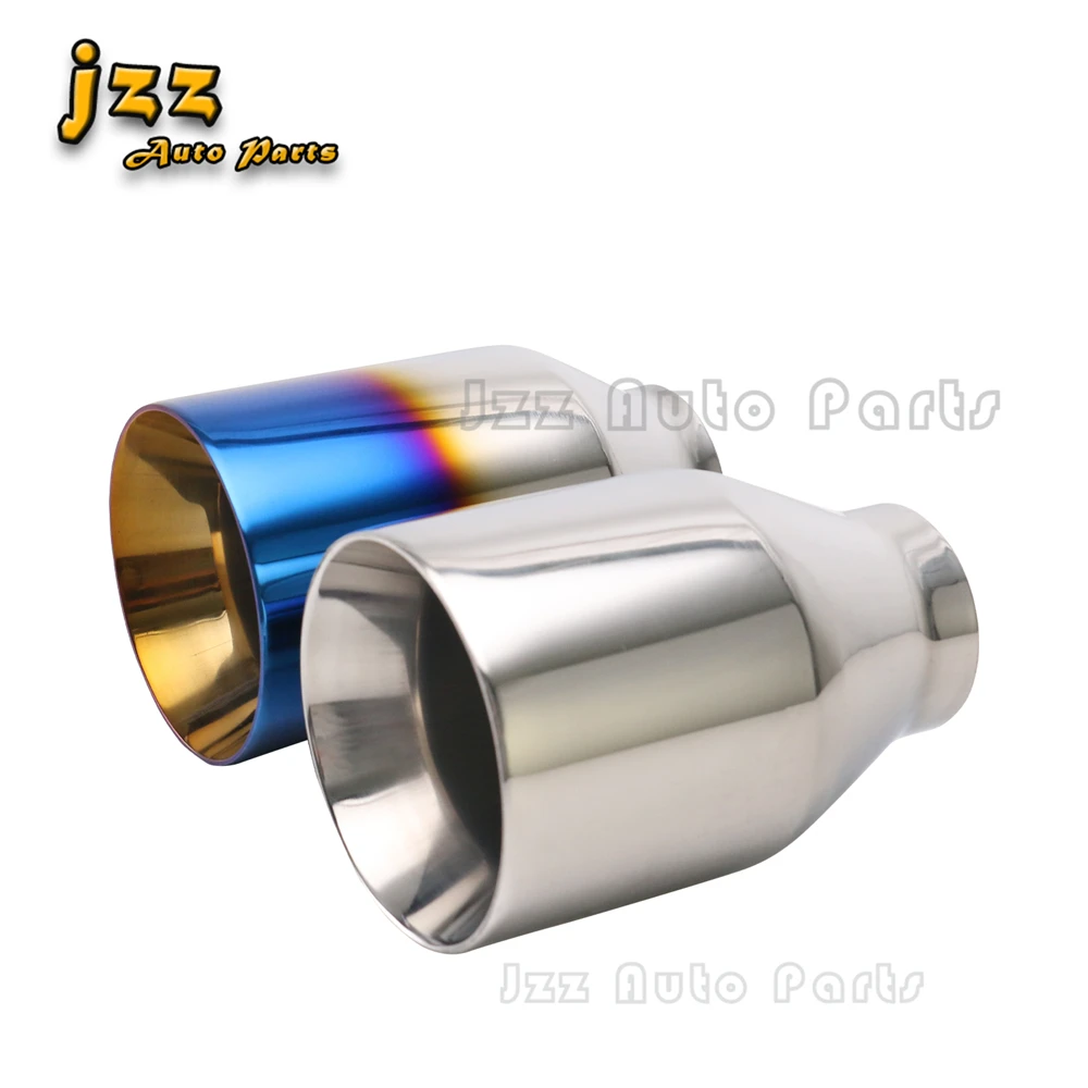 

Interface 60mm to 102mm Round Outlet straight muffler throat Stainless Steel Exhaust tail Tip