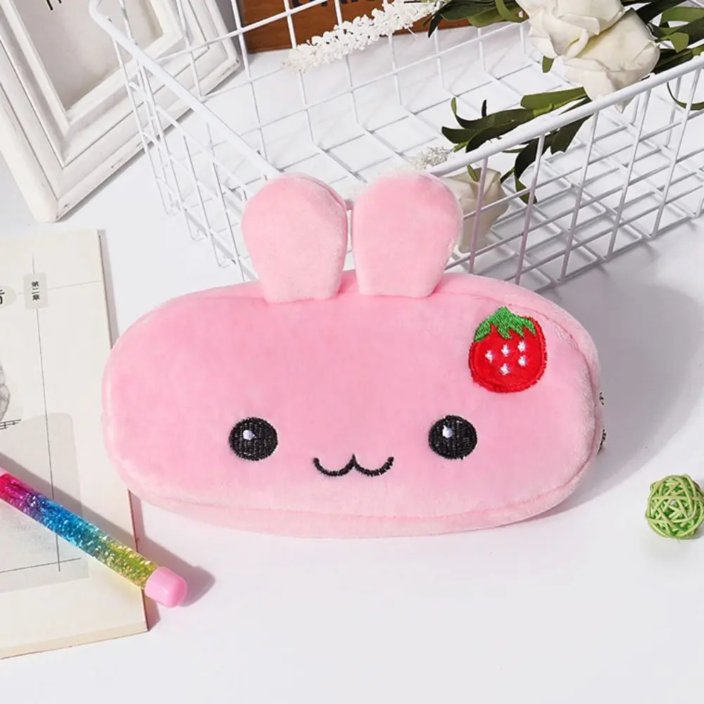 1 Stuks Kawaii Cartoon Dieren Pluche Etui Tas Sleutelhanger Portemonnee Portemonnee Portemonnee Tas Tas Schoolbenodigdheden