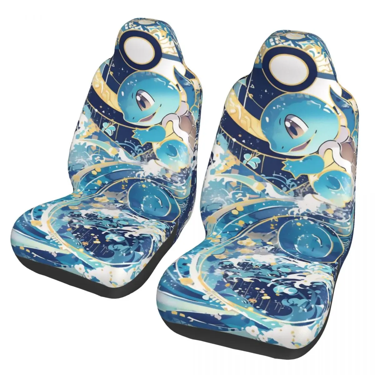 

Светло-голубой универсальный чехол для автомобильного сиденья с изображением Сквиртла, водонепроницаемый, для женщин, с изображением Покемонов, из полиэстера, для рыбалки
