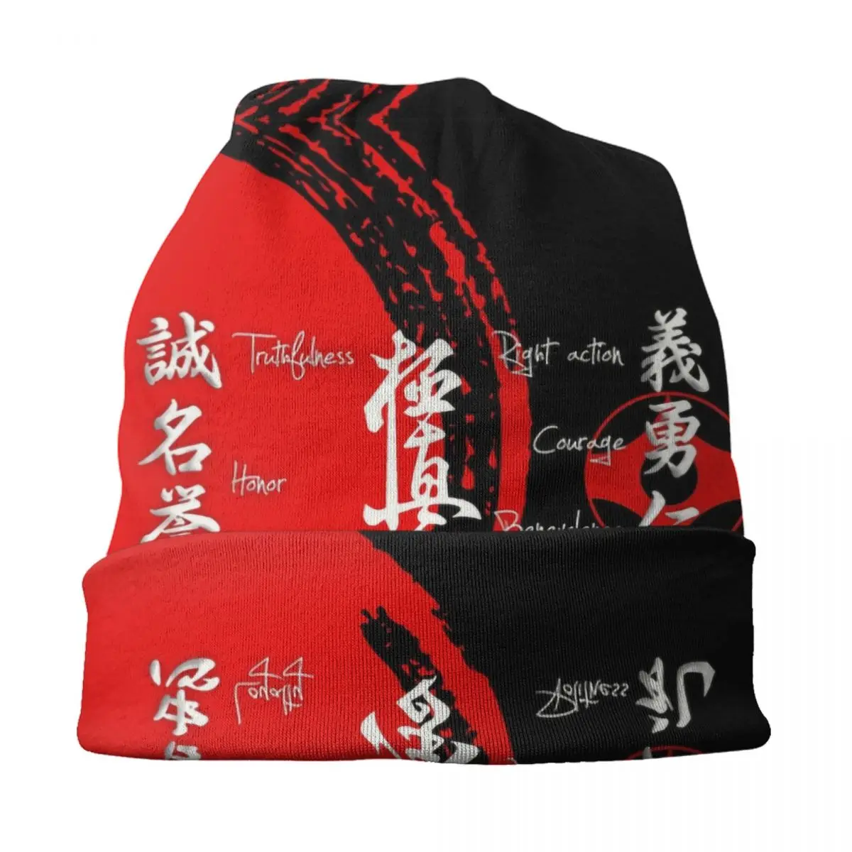 Kyokushin Karate Bushido Values Beanie Cap Unisex Winter Warm Bonnet Femme Knit Hat Martial Arts Skullies Beanies Hats