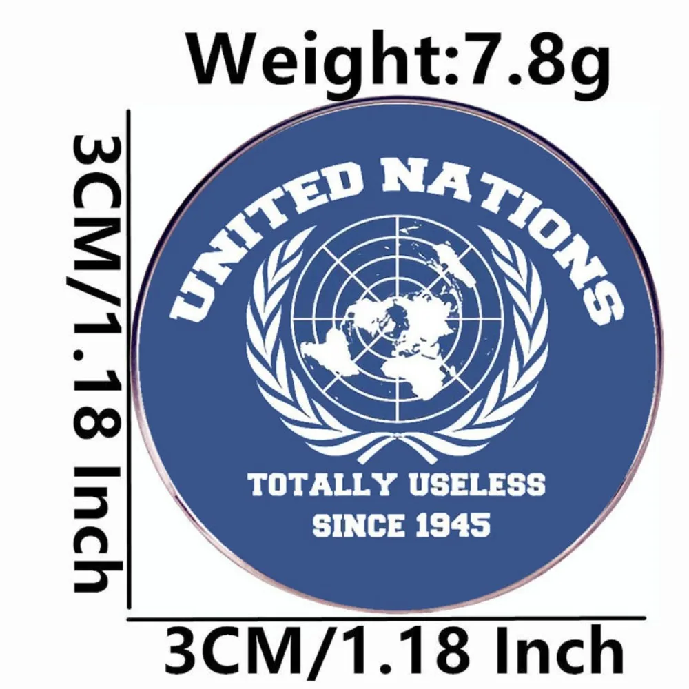 1 قطعة معطف الأسلحة من الأمم المتحدة علم الأمم المتحدة الشعار الوطني بروش شارات التلبيب دبوس