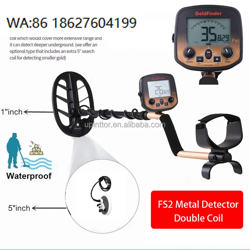 Waterproof Search Coil Metal Detector High Sensitivity Portable Gold Finder CE Certified Outdoor Detector FS2
