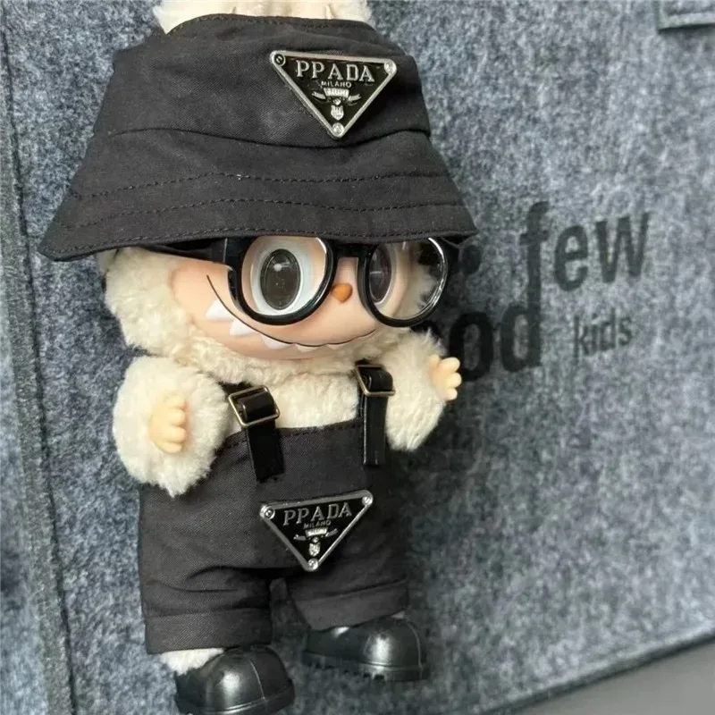 4.0 The Monsters Pin Love Series Per labubu Doll Triangel invertito Vestiti Pescatore Tuta Pantaloni Cappello Scarpe 10,5 cm Abbigliamento