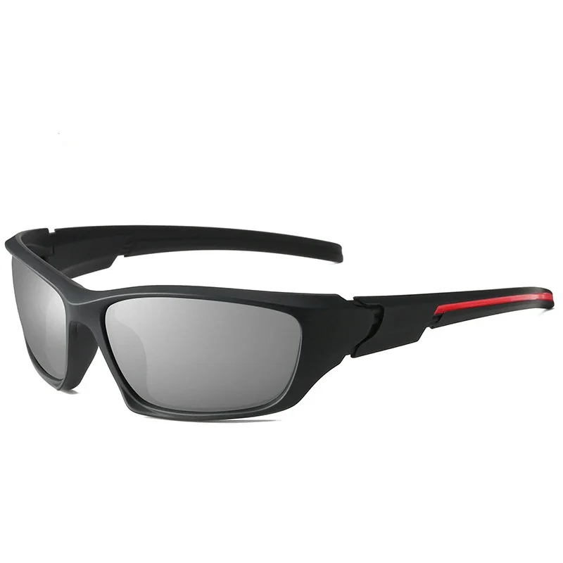 Brand Polarized Sunglasses for Men Plastic Oculos De Sol Men\'s Fashion Square Driving Eyewear Travel Sun Glass Black Blue Glass