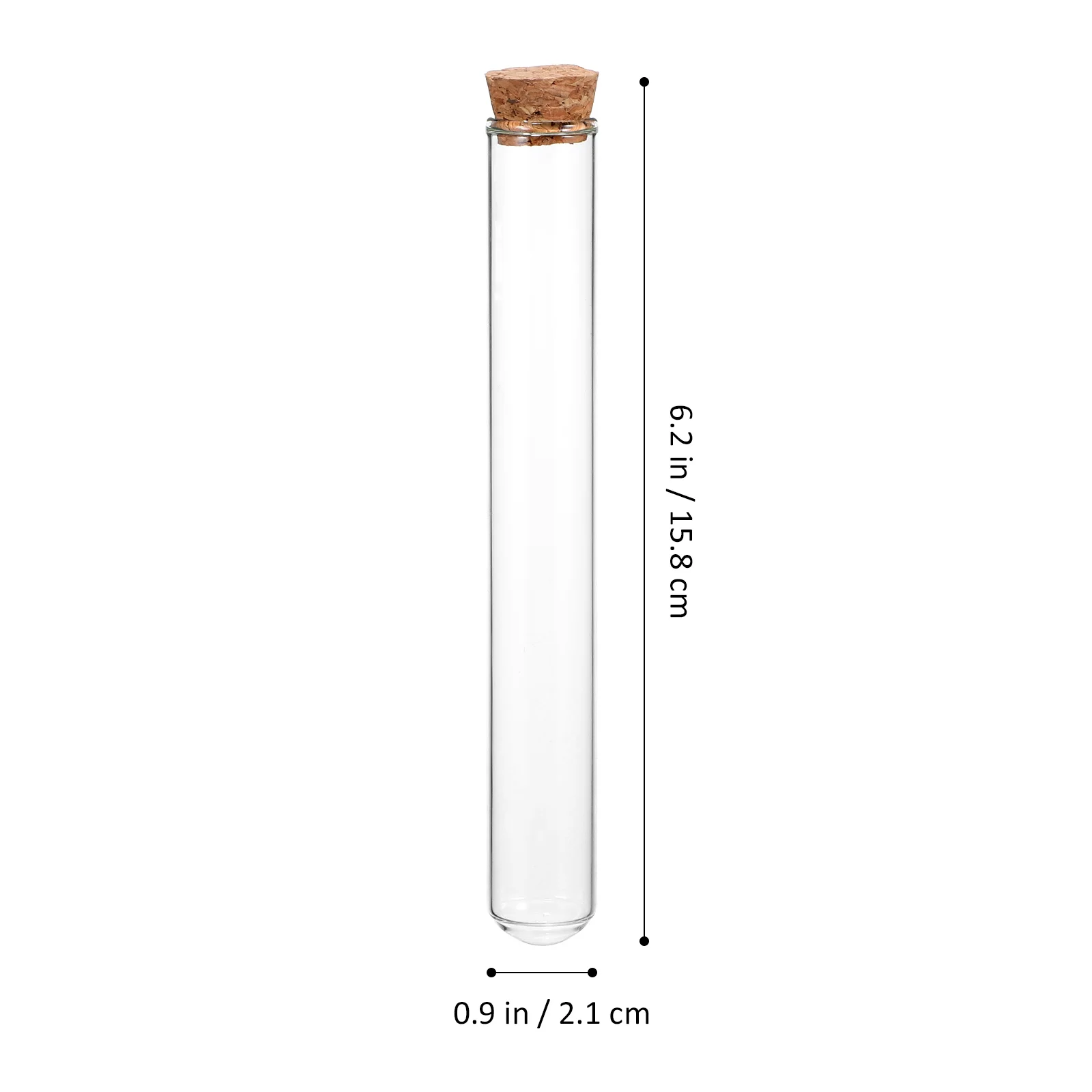 

16 Pcs Corks Glass Test Tubes For Industrial Tubing Blowing with