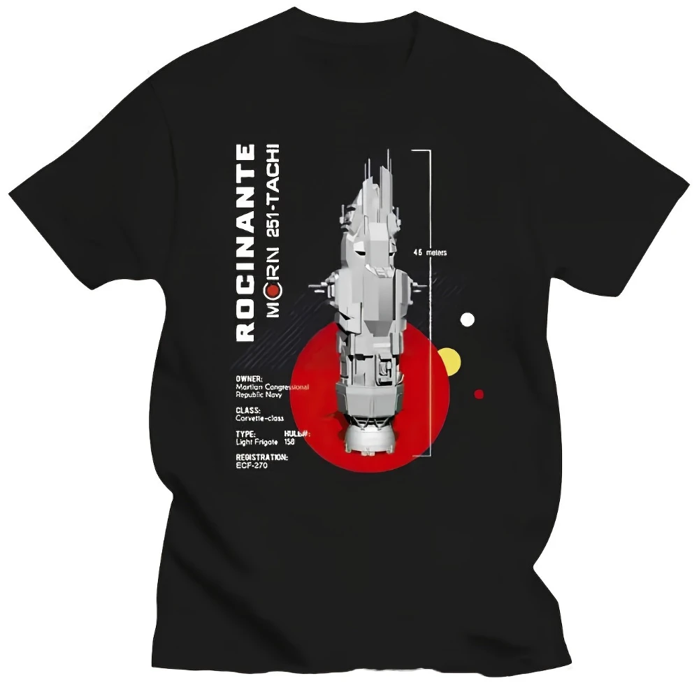 Tee The Expanse Rocinante Ship T Shirt Cotton Men O-neck T-shirt Hip Hop Tshirt Streetwear