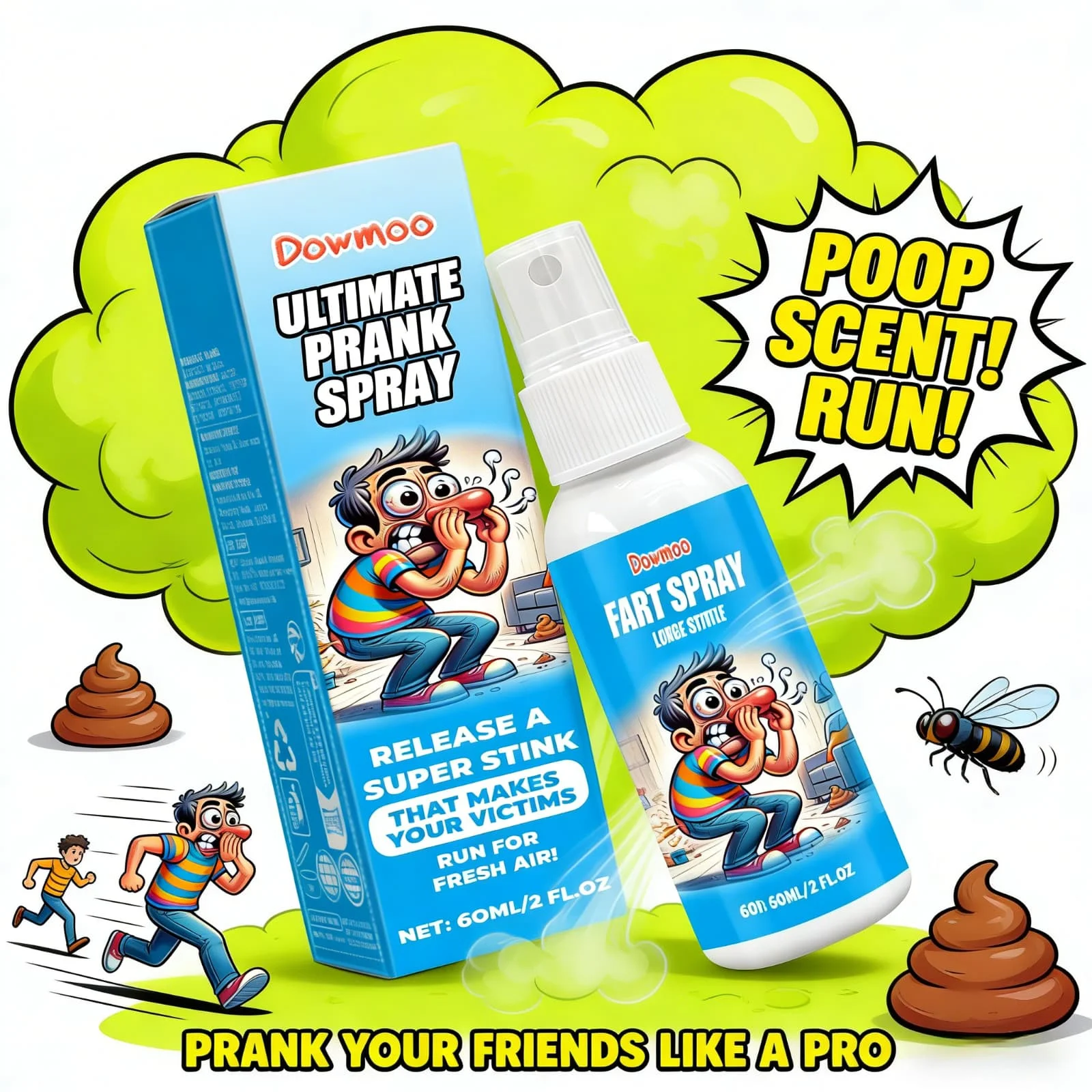 Spray de Pequeños Malos Olores, Bomba de Mal Olor, Regalo de Broma, Juguete Divertido y Novedoso, Suministros para Fiestas de Amigos, Halloween, Día de los Inocentes, Spray Oloroso