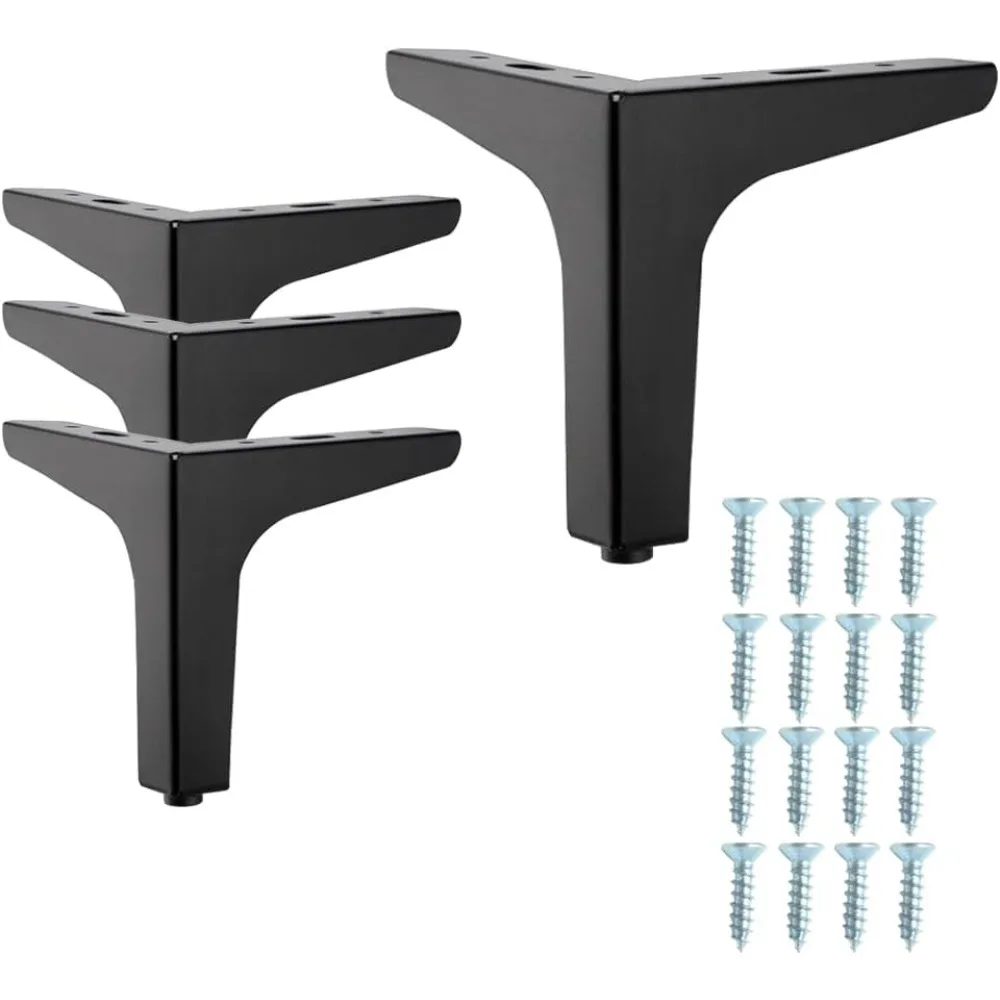 

Metal Furniture Legs 4Pcs Duty Modern Metal Triangle Feet Legs for Furniture Heavy, DIY Replacement for Short Cabinet Legs, Sofa