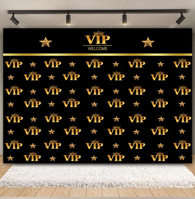 VIP Red Carpet Stage Backdrop for Photography Movie Night Film Celebrity Party Celebration Birthday Party Photo Background Props