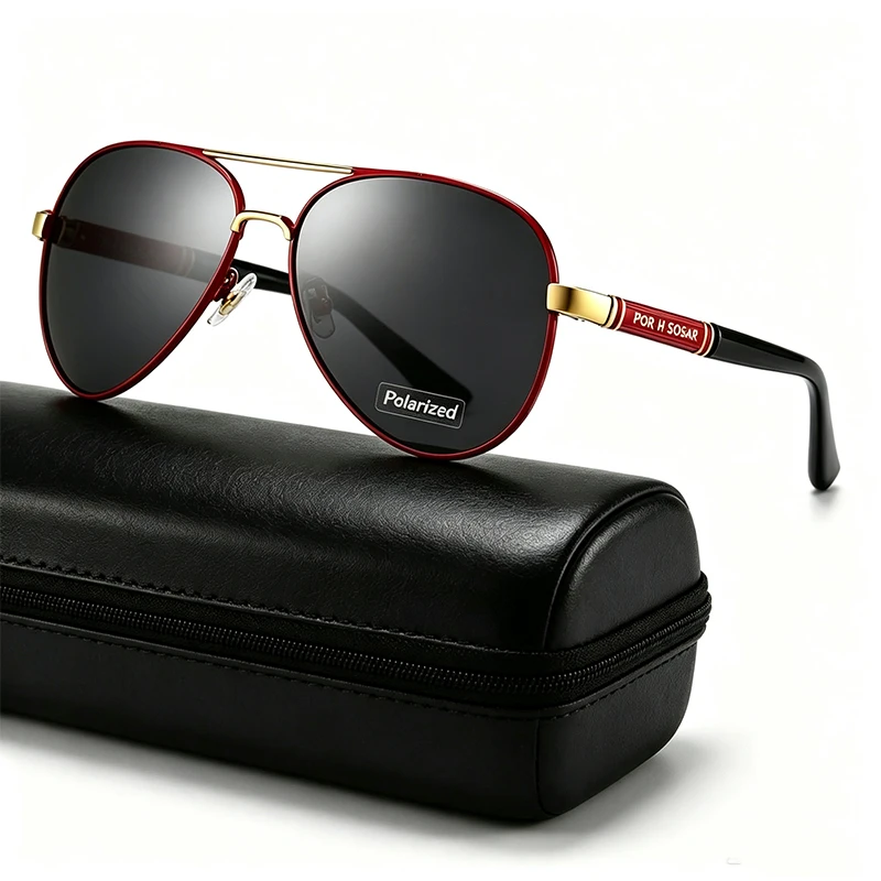 Marke Design Pilot Polarisierte Sonnenbrille Für Männer Frauen Mode Vintage Luxus Fahren Metall Sonnenbrille Unise Brillen Goggle 2025