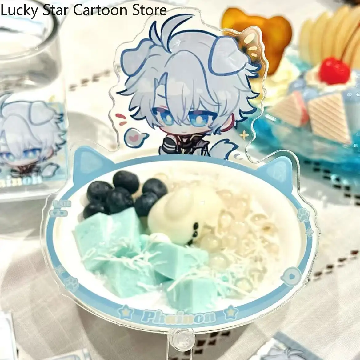 

Honkai: Star Rail Khaslana Cute Cosplay Anaxa Phainon Mydei Acrylic Check in Stick Punch The Clock Take A Photo Cute Gift 3pcs