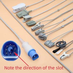 Compatibile con il sensore Spo2 Philips-Maisimo a 8pin per Monitor paziente MP20/30/40/50/60/ 70/90 VN4,VM6,VM8, M3001A