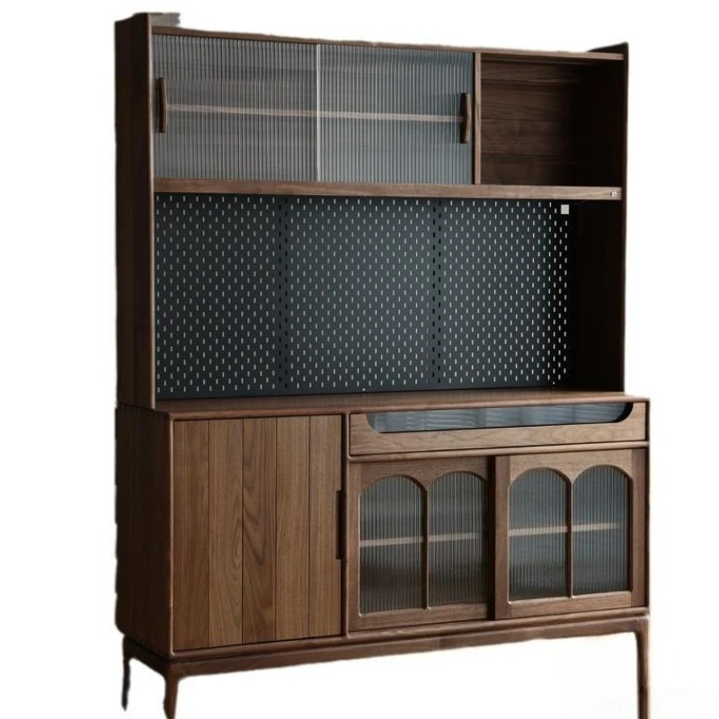 

Retro wall integrated dining side cabinet large capacity storage storage dishes tea cabinet
