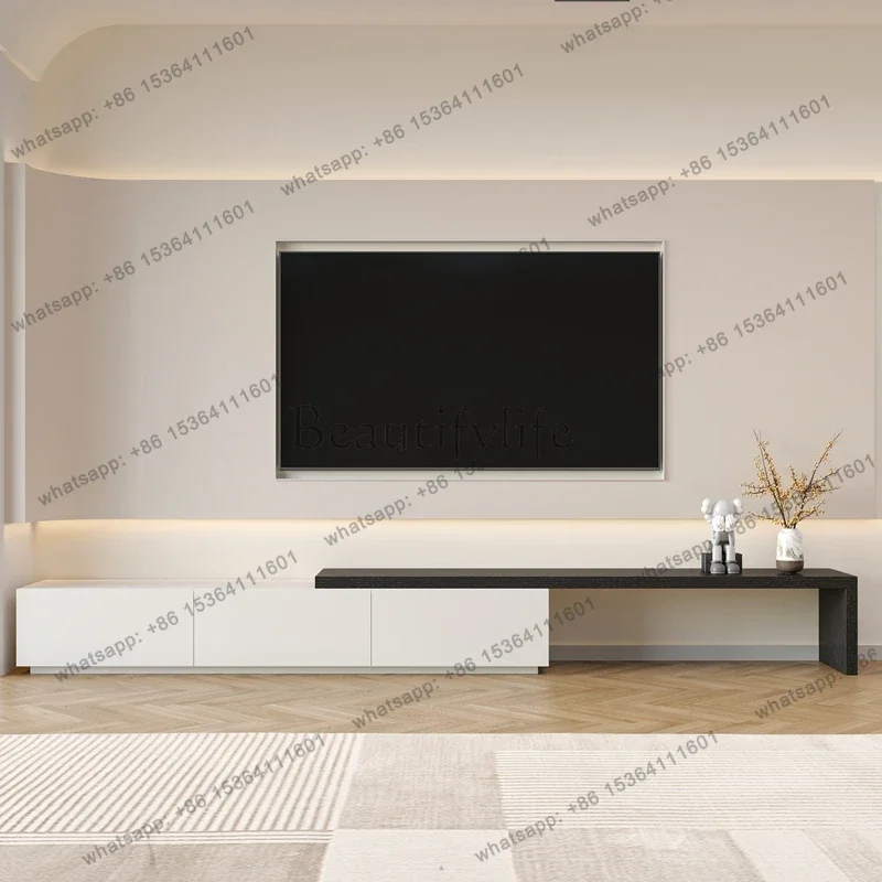 LJY Center Shelf Tv Stands Floor White Living Room Modern Entertainment Tv Table Drawers Storage Archivadores Italian Furniture