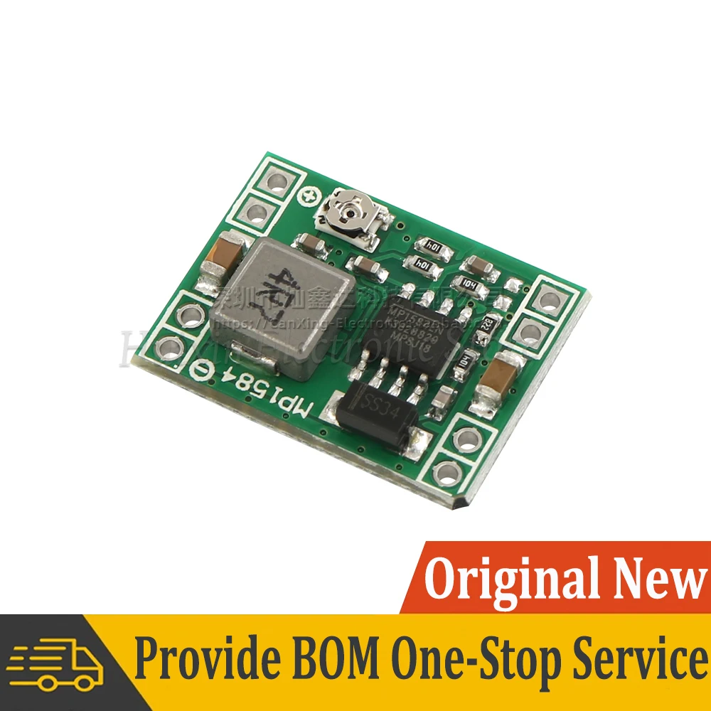 2pcs MP1584EN MP1584 3A Tamanho Ultra-Pequeno DC-DC Step Down Módulo de Alimentação Conversor Buck Ajustável