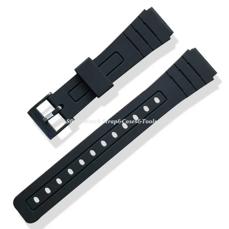 16mm 18mm Silicone Watch Strap for Casio SGW400 W800H F91W F84 F105/108 A158/168 AE1200/1300 Band PU Resin Bracelet view 6