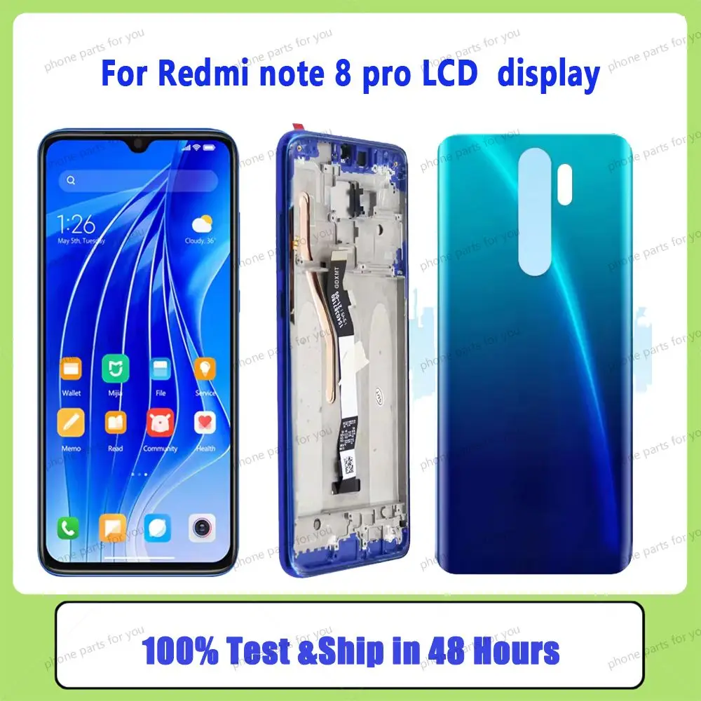 

6.53' For Xiaomi Redmi Note 8 Pro cog For Ori Redmi Note8 Pro M1906G7I LCD Display Touch Screen Digitizer Assembly Replacement