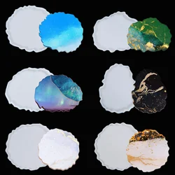 Irregular Tea Coaster Silicone Molds Wine Coaster UV Epoxy Resin Mold For DIY Family Party Table Decoration Jewelry Making Tools