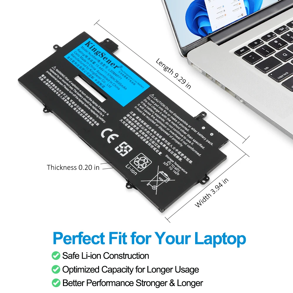 Bateria KingSener L20C4P71 L20M4P71 do Lenovo ThinkPad X1 Carbon Gen 9 10 X1 joga 6 7th Gen 6 7 Series L20D4P71 L20L4P71 — zdjęcie produktu 4