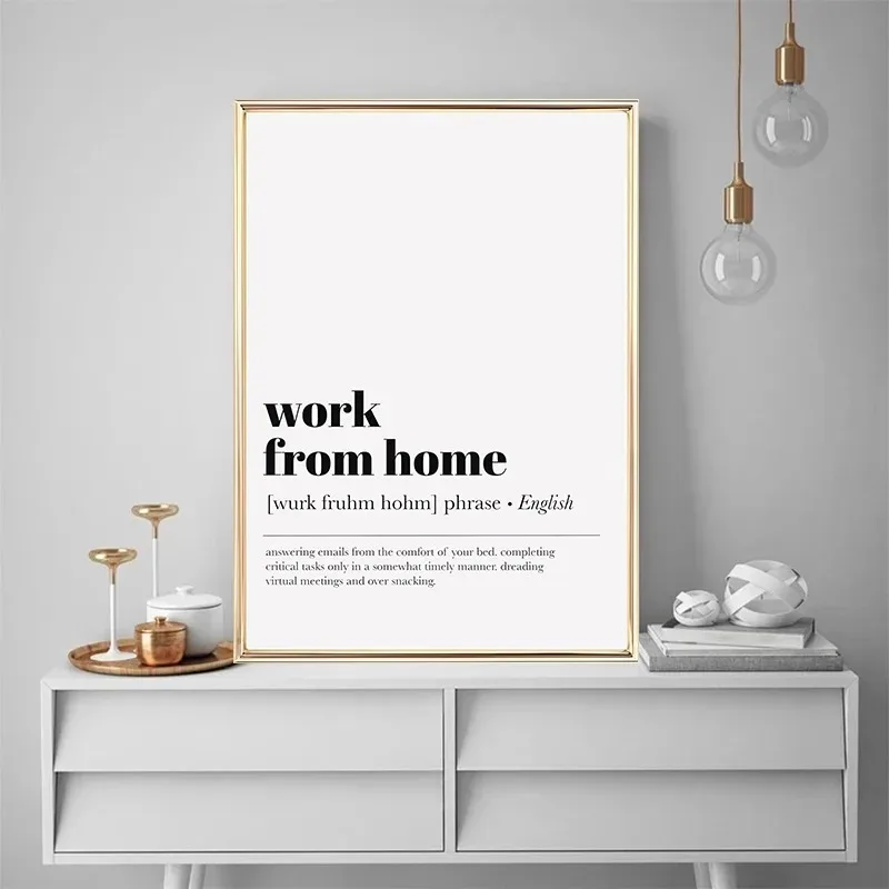 مضحك مكتب تعريف المشارك قماش اللوحة تحفيزية الكلمات حائط لوح رسم صورة فنية غرفة المعيشة ديكور المنزل جدارية #4