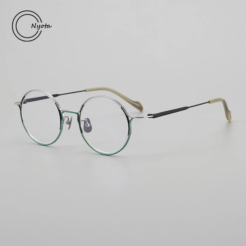 

Fashion Titanium Oval Glasses Frame Men Trend Gradient Two-color Optical Eyewear Myopia Reading Women Personalized Eyeglasses