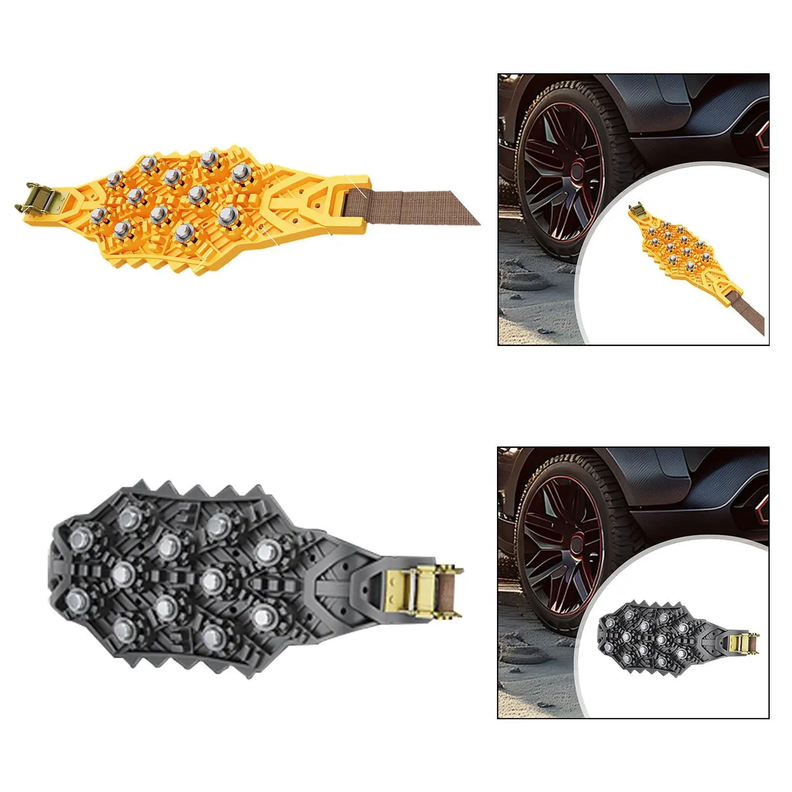 Car Snow Chain Emergency Chain Tire Security Chain Riding Anti Slip Chain Wheel Chain for Sedans Mountain Climbing Automotive