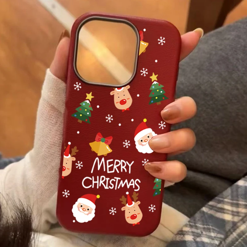 

Christmas Santa Claus Soft TPU Case For Iphone 17 16 Pro Max 17 Air 16e 15 14 12 13 11 Pro Max X 7 8 16 Plus Phone Casing Lovely