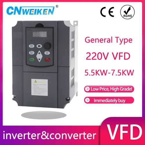 AC 주파수 인버터 출력 3 상 AC 모터 워터 펌프 컨트롤러, AC 드라이브 주파수 변환기, 5.5kw, 7.5kw, 220V, 380V